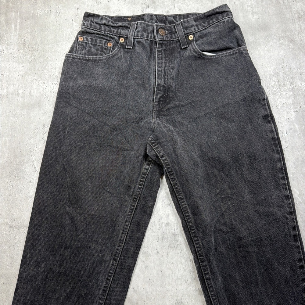 Vintage Levis 550 Womens 7 Med Relaxed Fit Tapered Leg Made USA Black Mom Jeans
